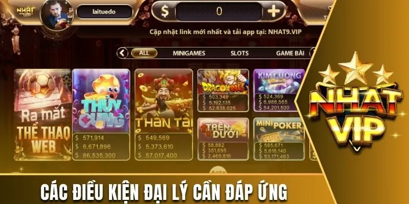 Đại lý cần đáp ứng các điều kiện của cổng game