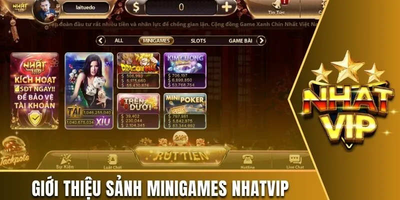 Giới thiệu sảnh Minigames Nhatvip